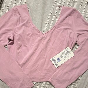 Lululemon Athletica Light Pink V-Neck Blouse